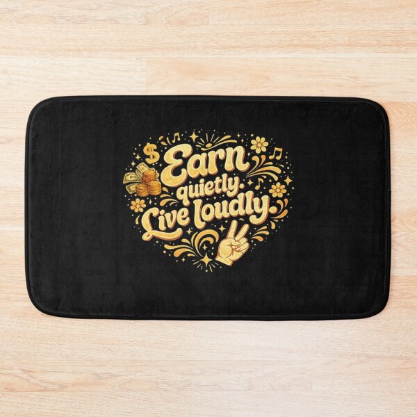 Item preview, Earn Quietly Live Loudly – Retro Motivational Typography Money Mindset Design designed and sold by masteryStore.