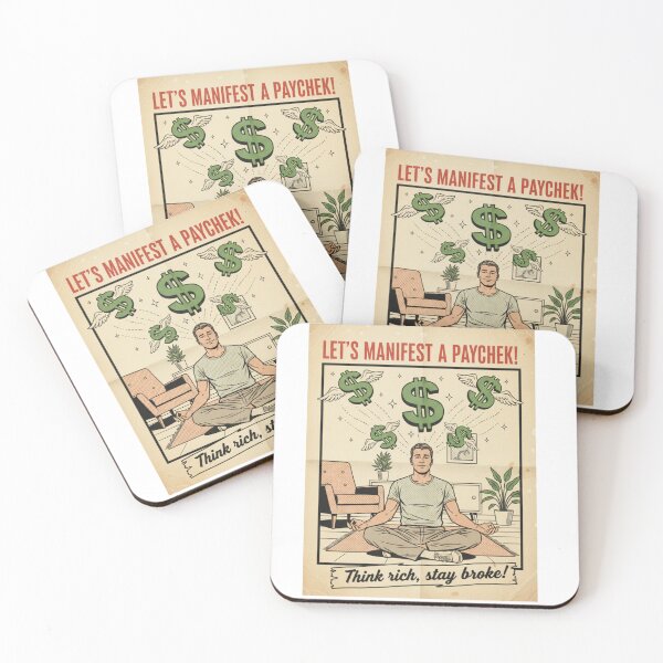 Item preview, Manifesting a Paycheck | Funny Retro Manifestation Art designed and sold by Vantage Print Co..