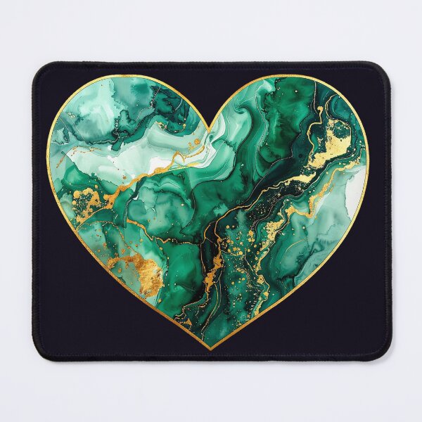 Item preview, Heart of stone and gold, emerald green designed and sold by LiskoDesign.