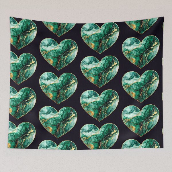 Item preview, Heart of stone and gold, emerald green designed and sold by LiskoDesign.