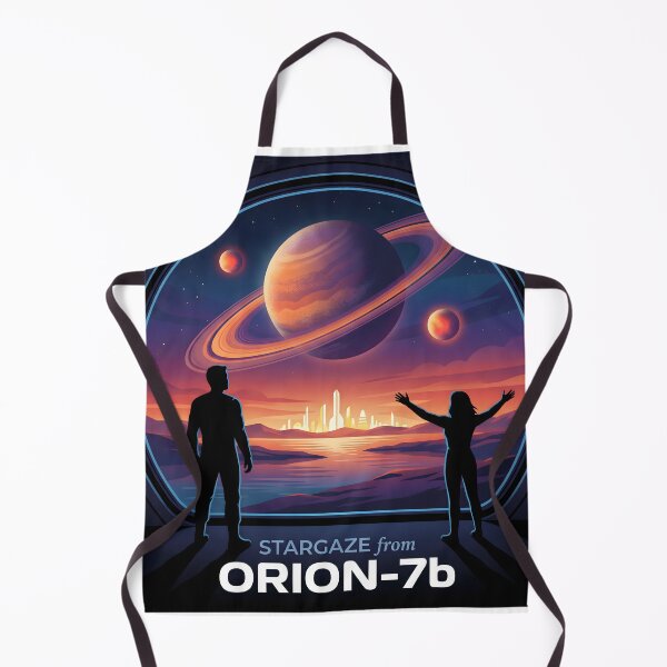 Item preview, Stargaze Orion-7b Sci-Fi Space Poster Alien Planet Art Print designed and sold by AbstractAuraArt.