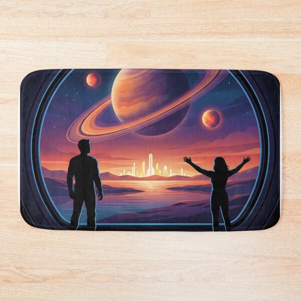 Item preview, Stargaze Orion-7b Sci-Fi Space Poster Alien Planet Art Print designed and sold by AbstractAuraArt.