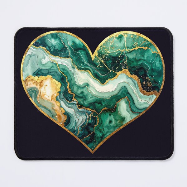 Item preview, Golden veins of the heart, emerald green designed and sold by LiskoDesign.