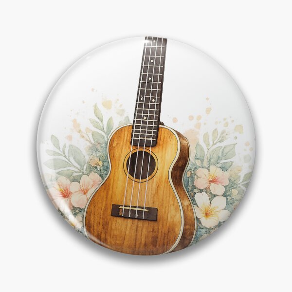 Item preview, Guitar with floral pattern designed and sold by LongIslandDesgn.