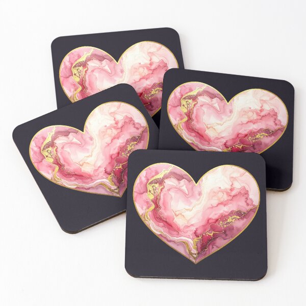 Item preview, Heart of stone and gold, rosé cream designed and sold by LiskoDesign.