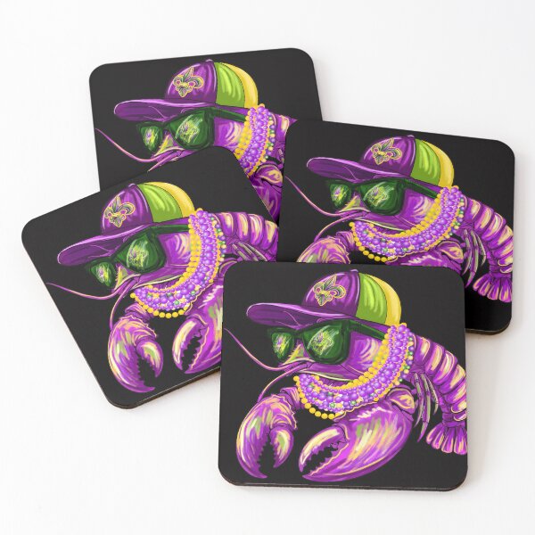Artikelvorschau, Glitzer-Mardi Gras, Louisiana-Flussfisch, Pinselstrich-Mardi Gras, Retro-Mardi-Gras-Kokette entworfen und verkauft von DesignDenDo ⭐⭐⭐⭐⭐.