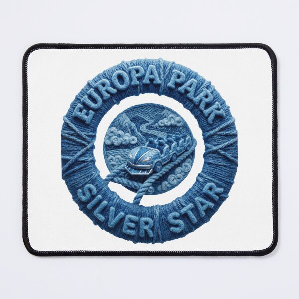 Item preview, Europa Park Silver Star Coaster Train Yarn Art designed and sold by AURA Vibes.