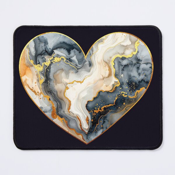 Item preview, Heart of stone and gold, grey cream designed and sold by LiskoDesign.