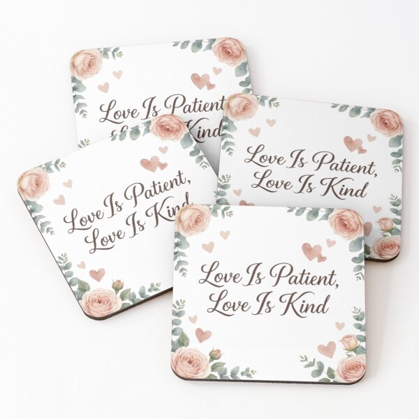 Item preview, Love Is Patient Love Is Kind Christian Valentine Faith Design designed and sold by MyTshirtArt.