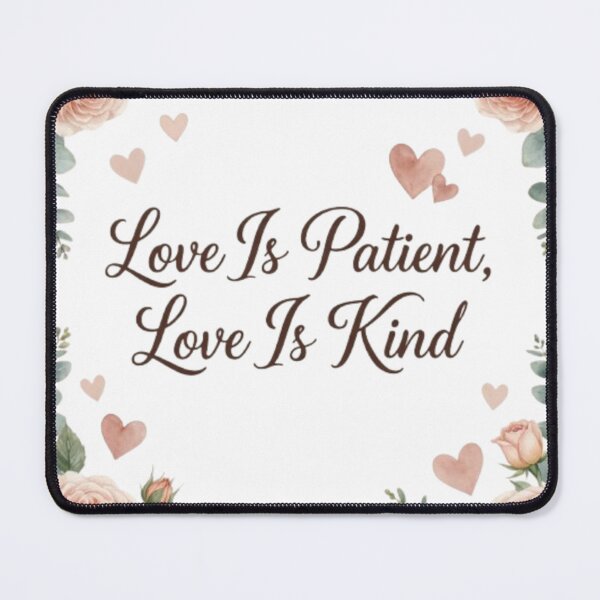 Item preview, Love Is Patient Love Is Kind Christian Valentine Faith Design designed and sold by MyTshirtArt.