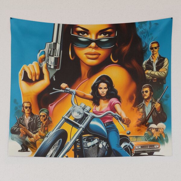 Item preview, Retro Biker Girls designed and sold by PulpVintage.