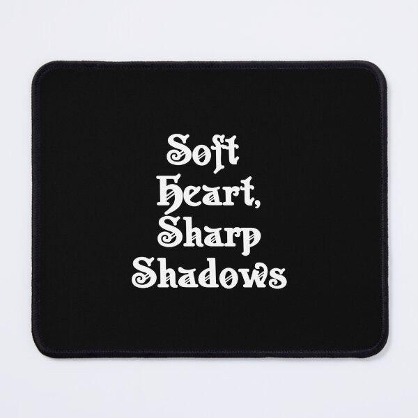 Item preview, Soft Heart, Sharp Shadows – Minimal Gothic Quote designed and sold by TheInkRaven.