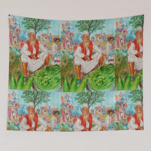 Item preview, Uttara Dia Bari life street scene near Metro Rail. designed and sold by fbtrisha.