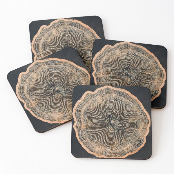 Item preview, Print of a cut oak tree on bronze-coloured paper, cross section designed and sold by Rogervdb.