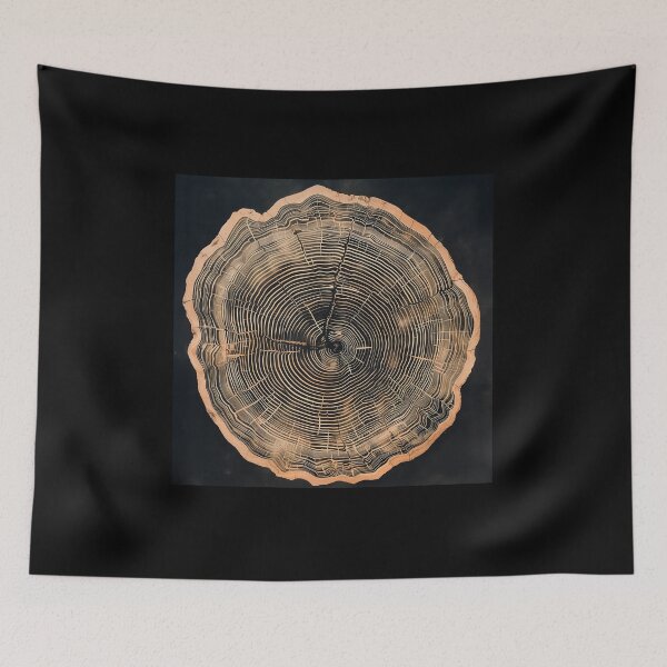 Item preview, Print of a cut oak tree on bronze-coloured paper, cross section designed and sold by Rogervdb.