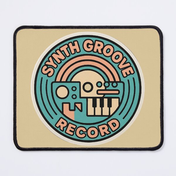 Item preview, Synth Groove Record – Retro Synthwave Music Label Style designed and sold by |TRSSHOP|.