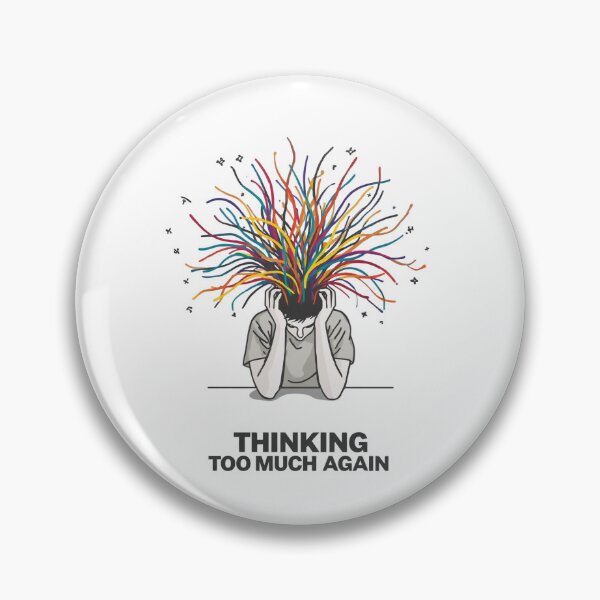 Item preview, Thinking Too Much Again – Overthinking Illustration designed and sold by Katzpy.