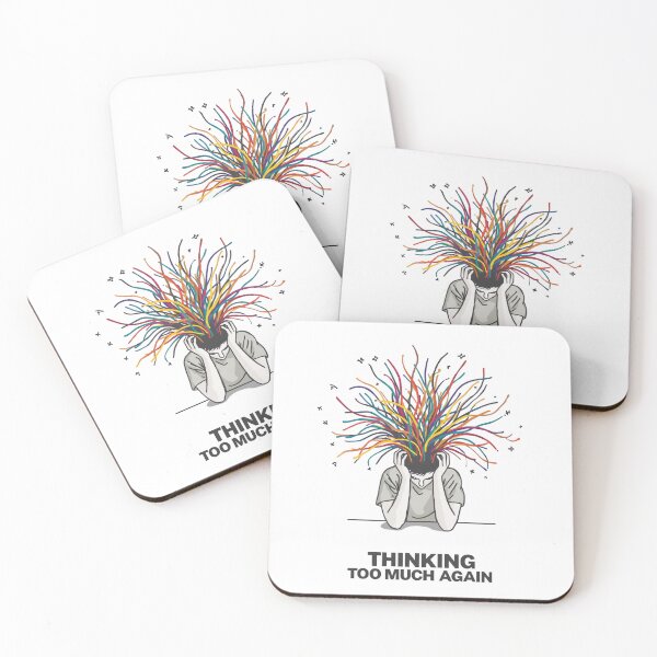 Item preview, Thinking Too Much Again – Overthinking Illustration designed and sold by Katzpy.