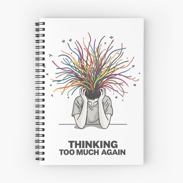 Item preview, Thinking Too Much Again – Overthinking Illustration designed and sold by Katzpy.