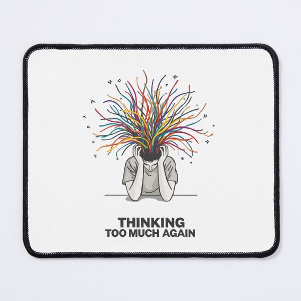 Item preview, Thinking Too Much Again – Overthinking Illustration designed and sold by Katzpy.