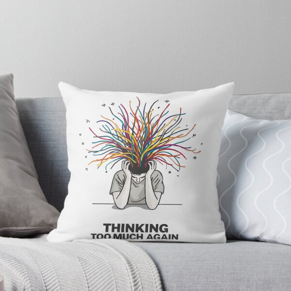 Item preview, Thinking Too Much Again – Overthinking Illustration designed and sold by Katzpy.