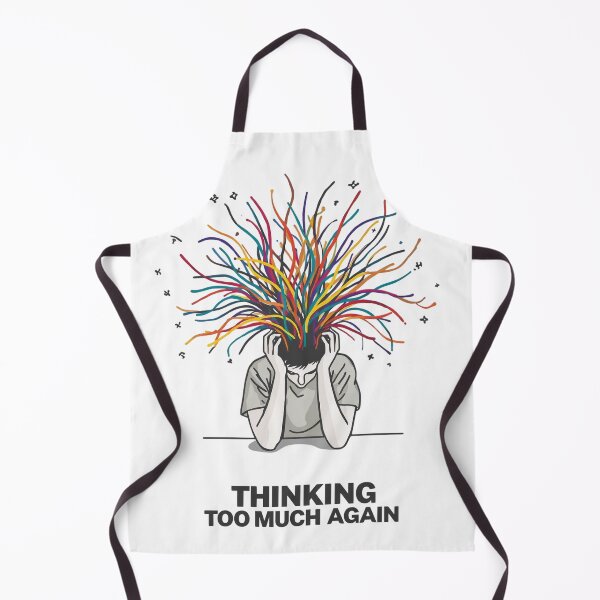 Item preview, Thinking Too Much Again – Overthinking Illustration designed and sold by Katzpy.