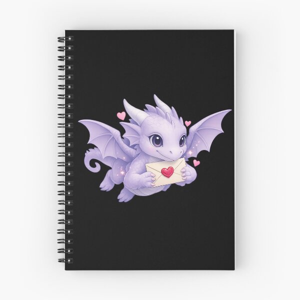 Item preview, Cute Lavender Baby Dragon Delivering a Love Letter designed and sold by Hatchling Hollow.