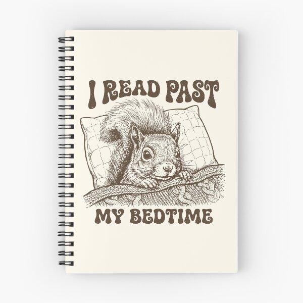 Item preview, I Read Past My Bedtime Vintage Squirrel Bookworm designed and sold by Y-Vibes.