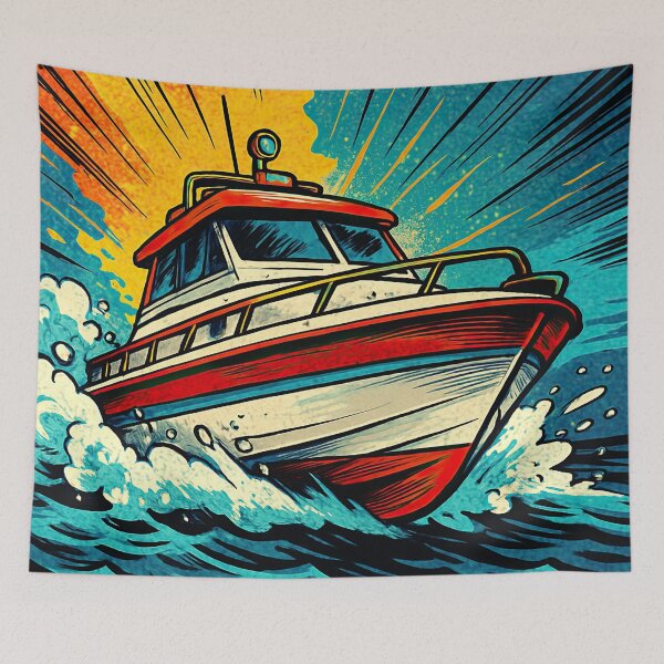 Item preview, Boat | Comics style - Cartoon designed and sold by ComicsFactory.