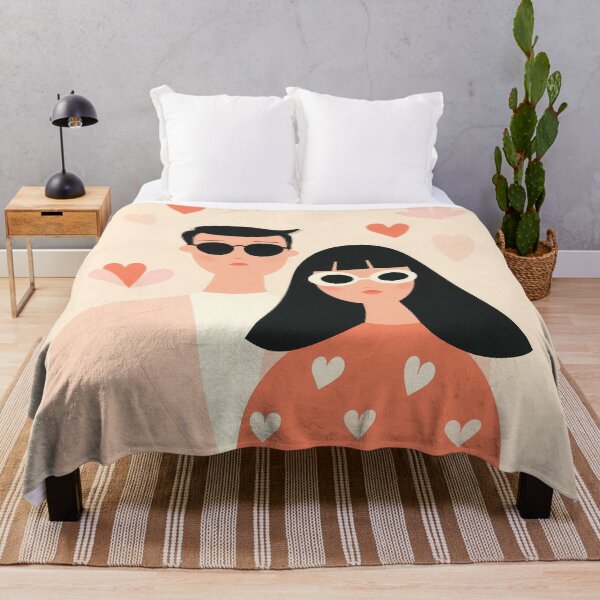 Item preview, Sweet Valentine Couple Illustration designed and sold by BobaBunny76.