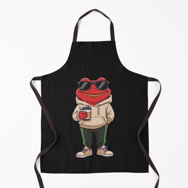 Item preview, Coffee Break Frog Illustration – Cozy Morning Red Frog with Coffee | Clean Flat Cartoon Art designed and sold by ColorSplash123.