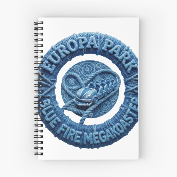 Item preview, Europa Park Blue Fire Megakoaster Yarn Badge Design designed and sold by AURA Vibes.
