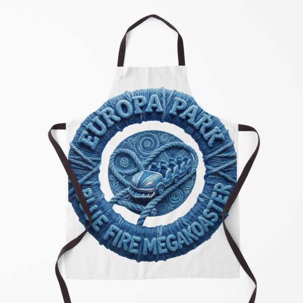 Item preview, Europa Park Blue Fire Megakoaster Yarn Badge Design designed and sold by AURA Vibes.