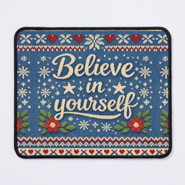 Item preview, Believe in yourself – Motivational knitting pattern designed and sold by Mauswohn.