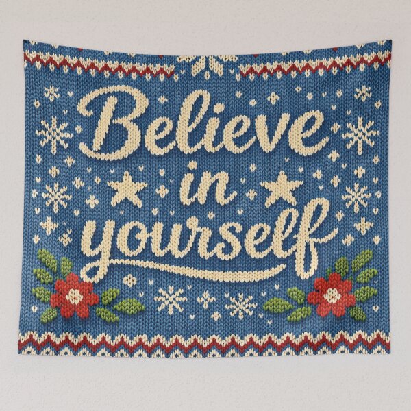 Item preview, Believe in yourself – Motivational knitting pattern designed and sold by Mauswohn.