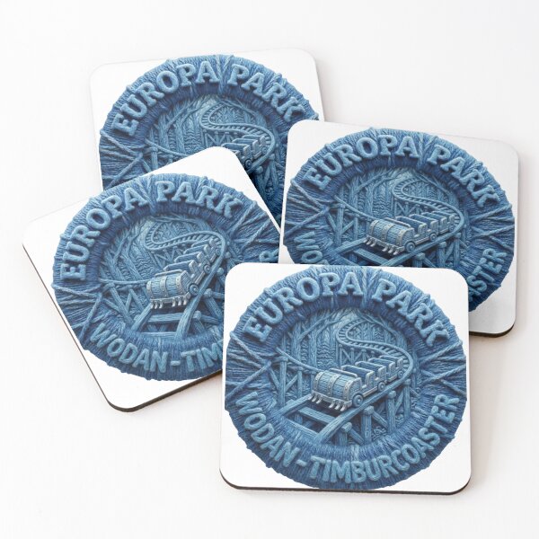 Item preview, Europa Park Wodan Timburcoaster Yarn Badge Illustration designed and sold by AURA Vibes.