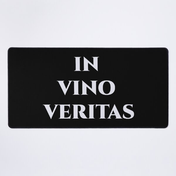 Aperçu de l'œuvre In Vino Veritas – Phrase latine ludique sous forme classique créée et vendue par BrushRushX.