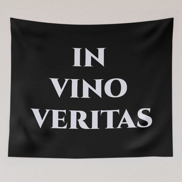 Item preview, In Vino Veritas – Playful Latin Phrase in Classic Form designed and sold by BrushRushX.