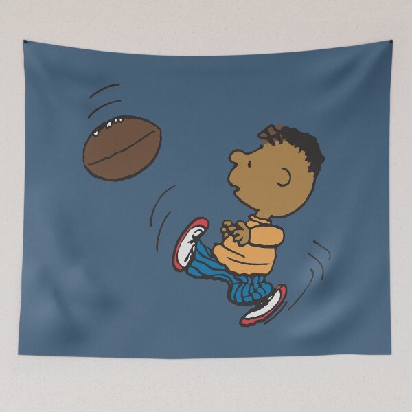 Item preview, franklin playing football classic cartoon snoopy designed and sold by jaqebistyrli.