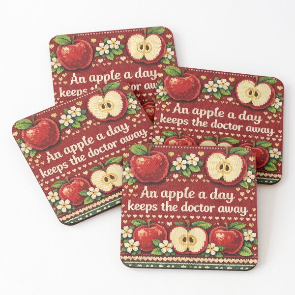 Item preview, An apple a day – Red knitting pattern design designed and sold by Mauswohn.