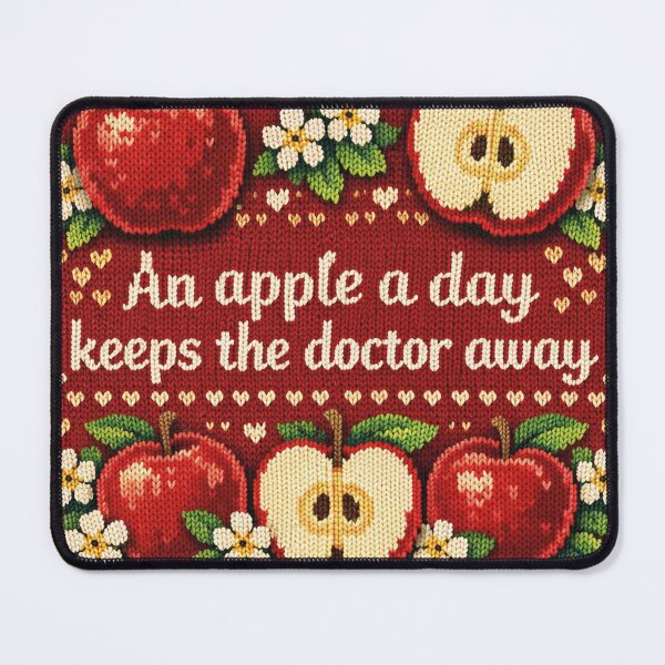 Item preview, An apple a day – Red knitting pattern design designed and sold by Mauswohn.