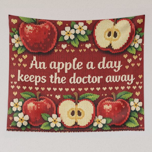 Item preview, An apple a day – Red knitting pattern design designed and sold by Mauswohn.