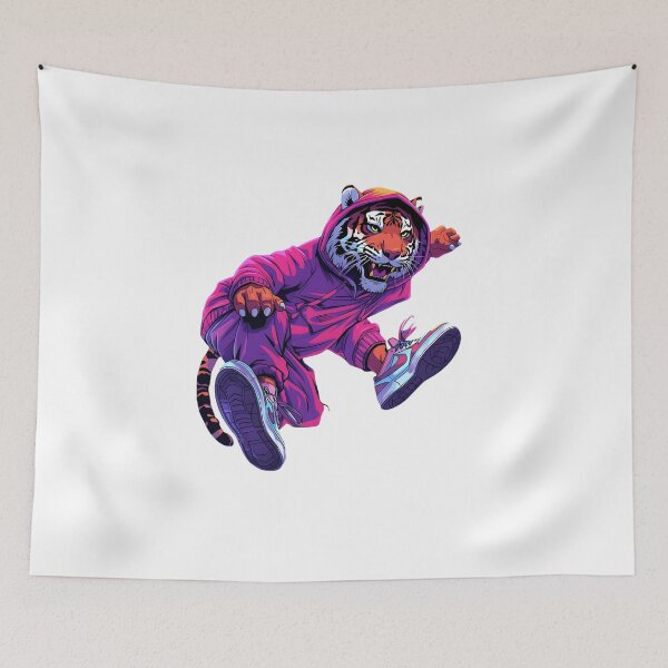 Item preview, Urban Tiger in Hoodie – Streetwear Tiger Graphic Design designed and sold by Kavya Art.