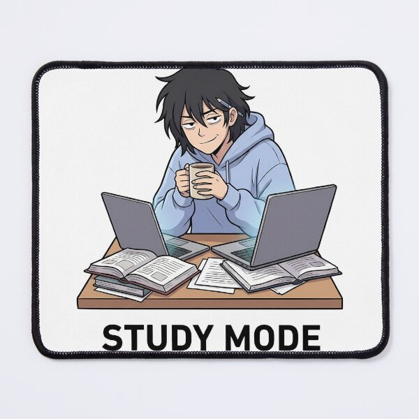 Item preview, Study Mode On Anime Boy - Late Night Exam Grind Aesthetic Art designed and sold by MugenAnime.