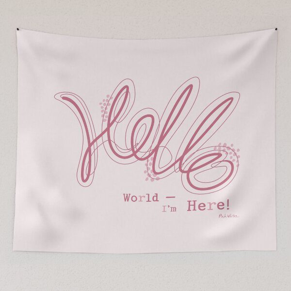 Item preview, Funny One-Line Hello with Speckled Trail designed and sold by Pink Writer.