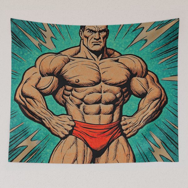 Item preview, Bodybuilder | Comics style - Cartoon designed and sold by ComicsFactory.