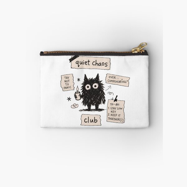 Item preview, Quiet Chaos Club T-Shirt – Cute Anxiety Doodle Art Tee designed and sold by KDesignCrafts.