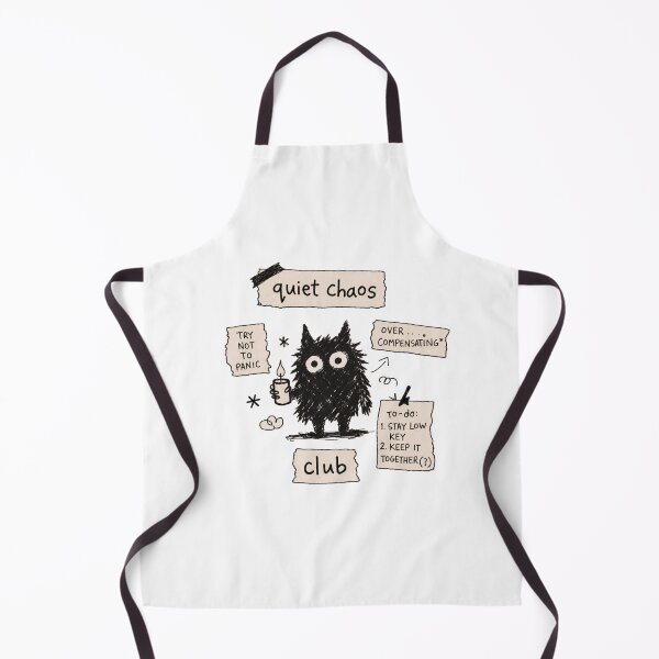 Item preview, Quiet Chaos Club T-Shirt – Cute Anxiety Doodle Art Tee designed and sold by KDesignCrafts.