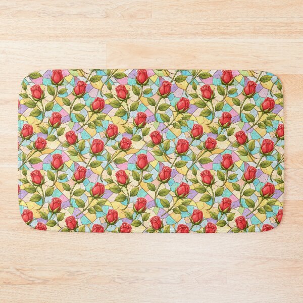 Item preview, Rosebuds on Stained Glass designed and sold by Poetic Patterns Studio.