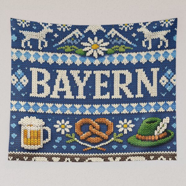 Item preview, Bavaria Love – Traditional knitting pattern design in Alpine style designed and sold by Mauswohn.